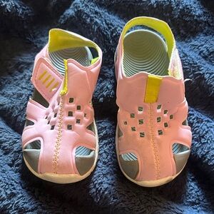 Wonder Nation Pink and Yellow Kids Sandals